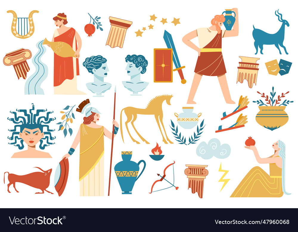 Of a bunch of antique signs Royalty Free Vector Image