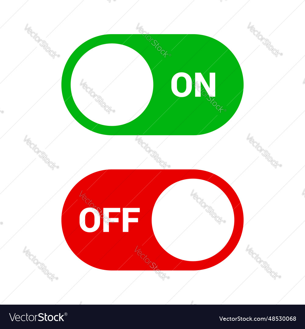 On-off button icons Royalty Free Vector Image - VectorStock