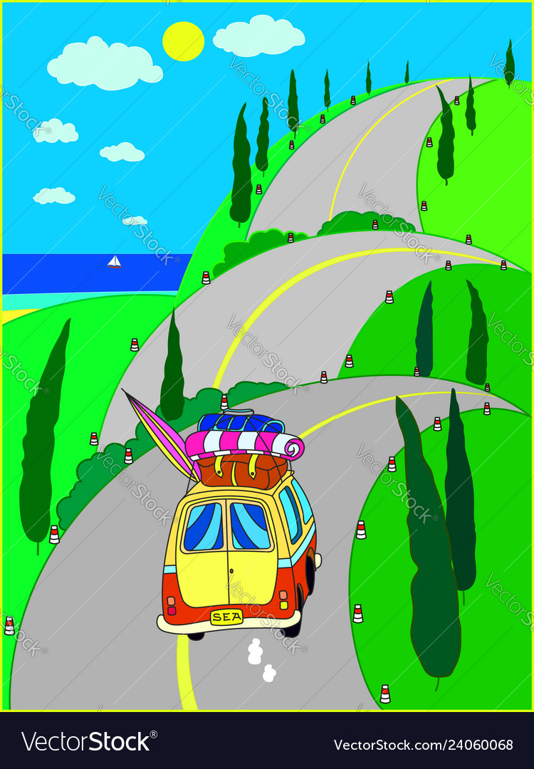 Summer vacation season trip vector image Summer vacation season trip