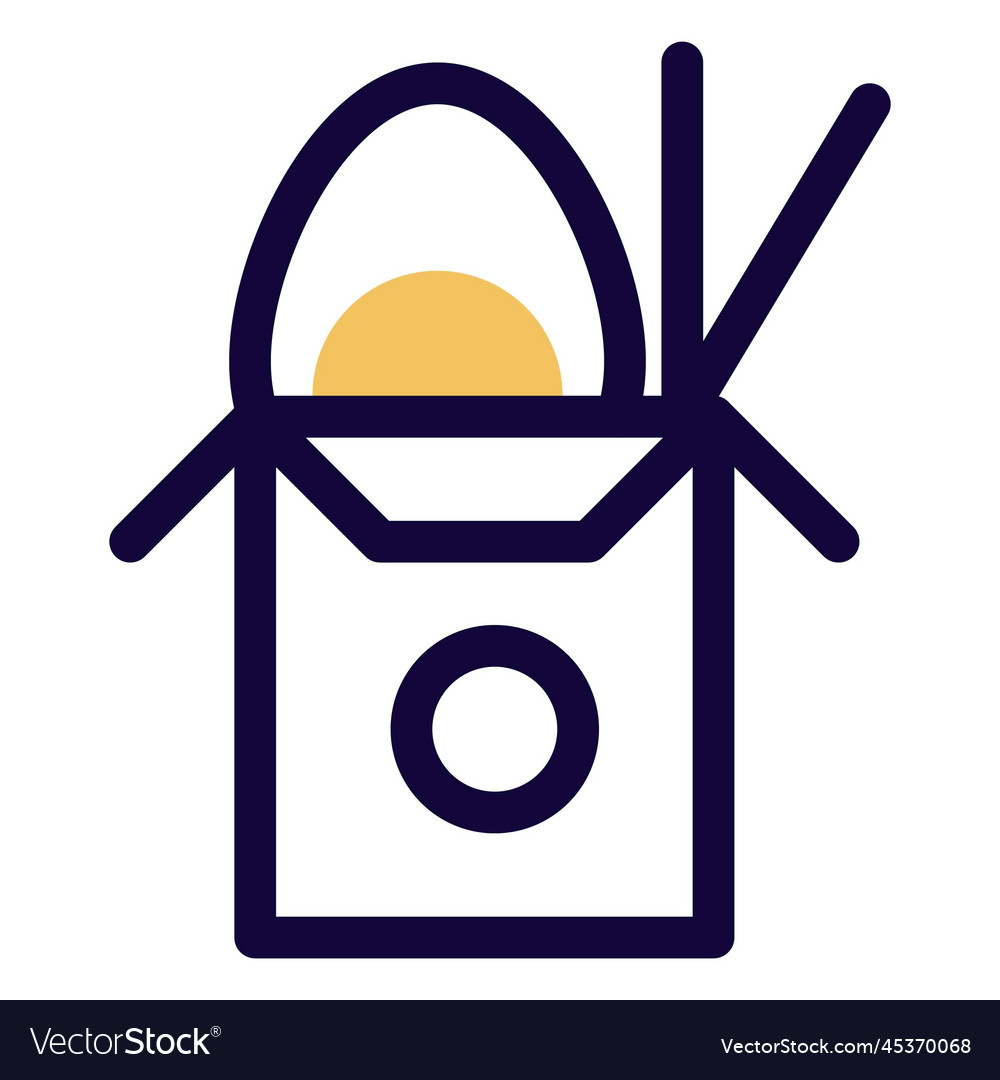 Unsealed box of fresh cooked rice Royalty Free Vector Image