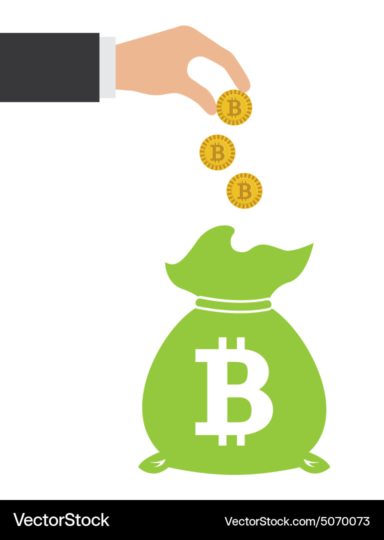 Bit coin Royalty Free Vector Image - VectorStock