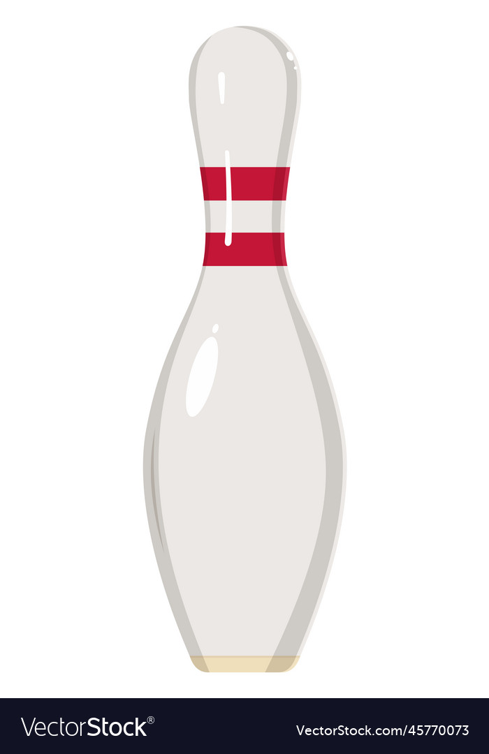 Bowling pin cartoon icon fun game symbol Vector Image