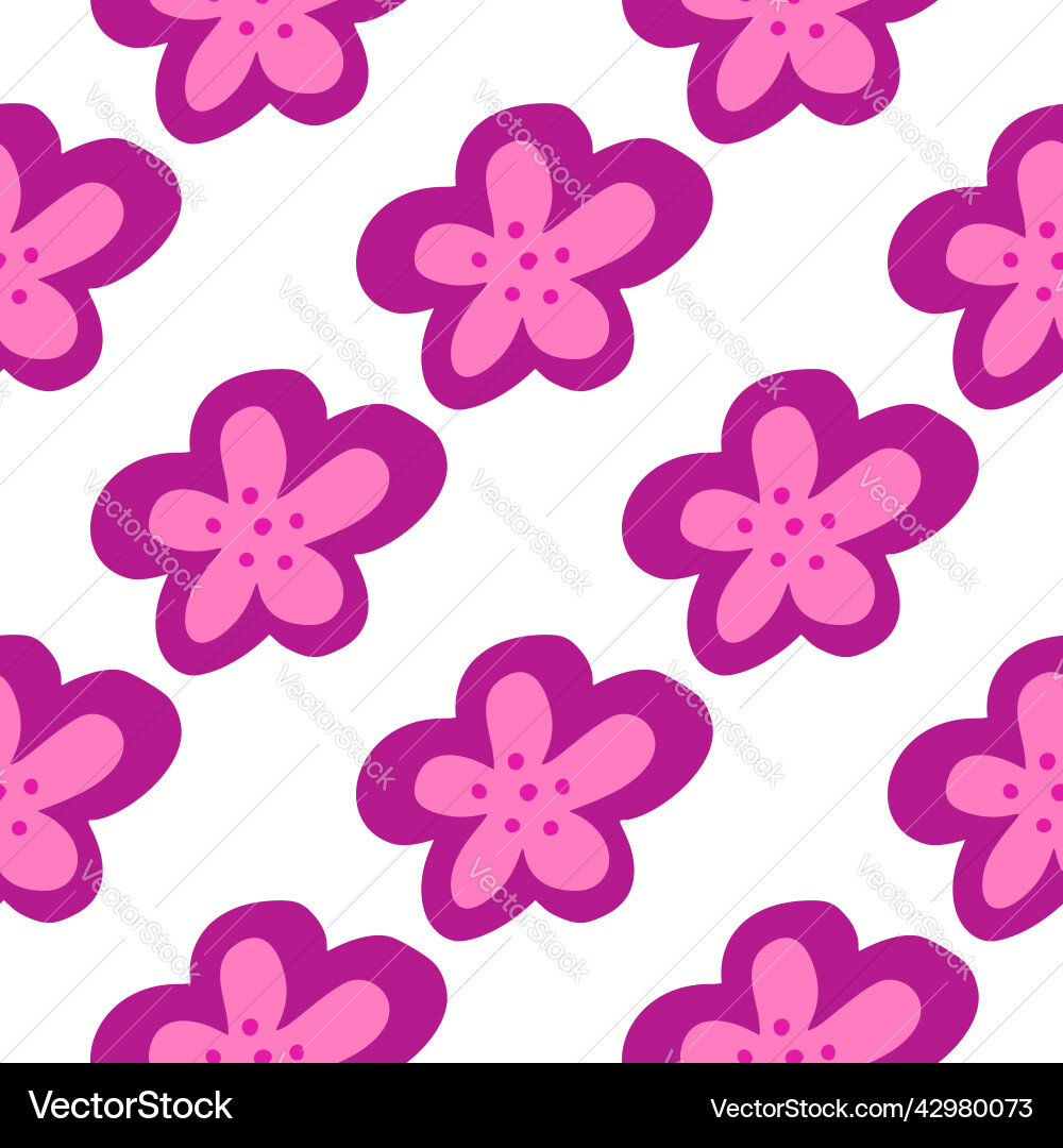 Creative decorative flowers seamless pattern Vector Image
