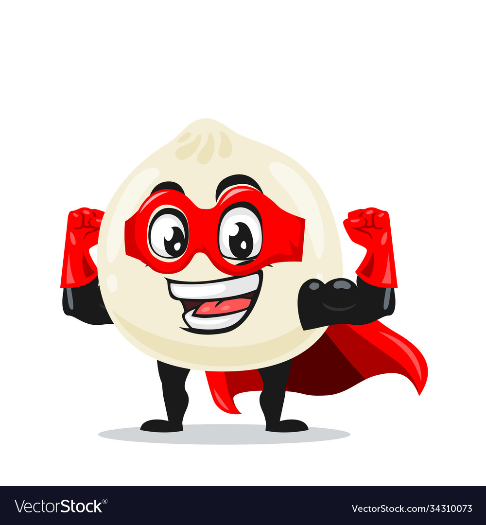 Dimsum mascot or character Royalty Free Vector Image