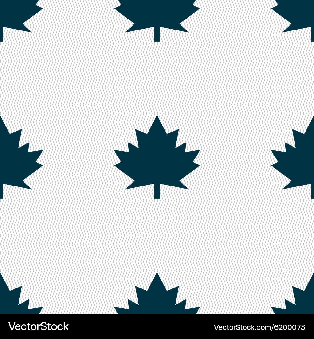 Maple leaf icon seamless abstract background Vector Image