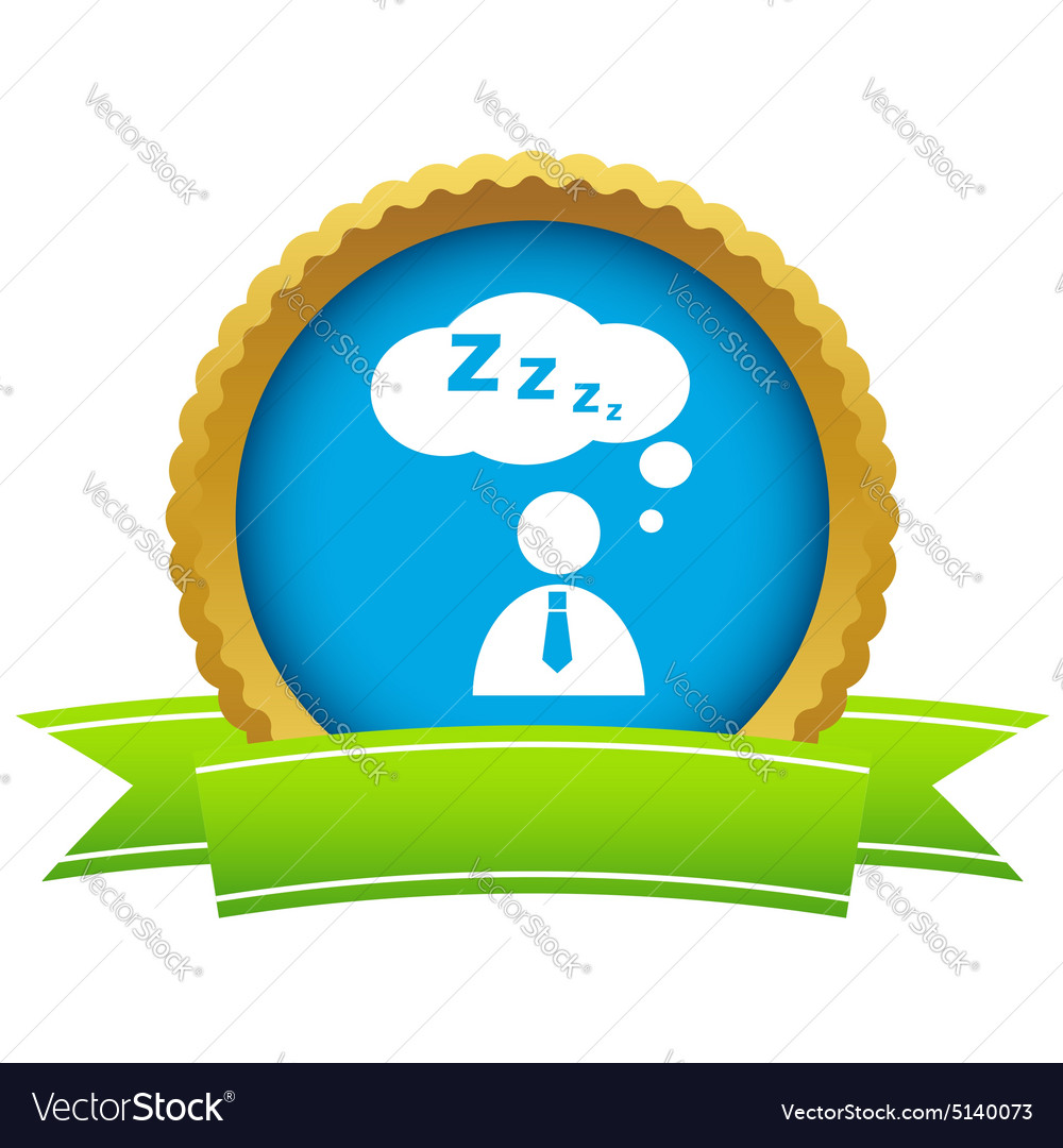 Sleeping person certificate icon Royalty Free Vector Image