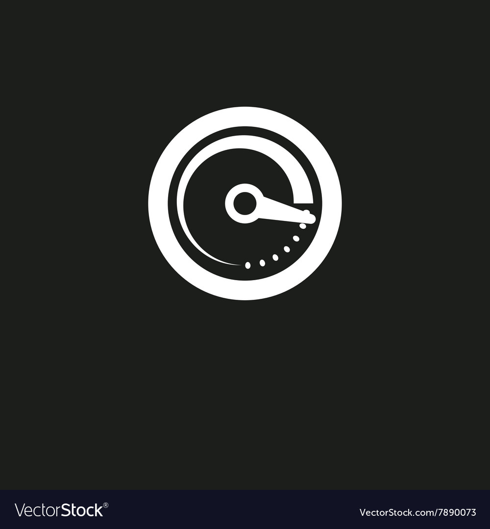 Symbol of speedometer icon Royalty Free Vector Image