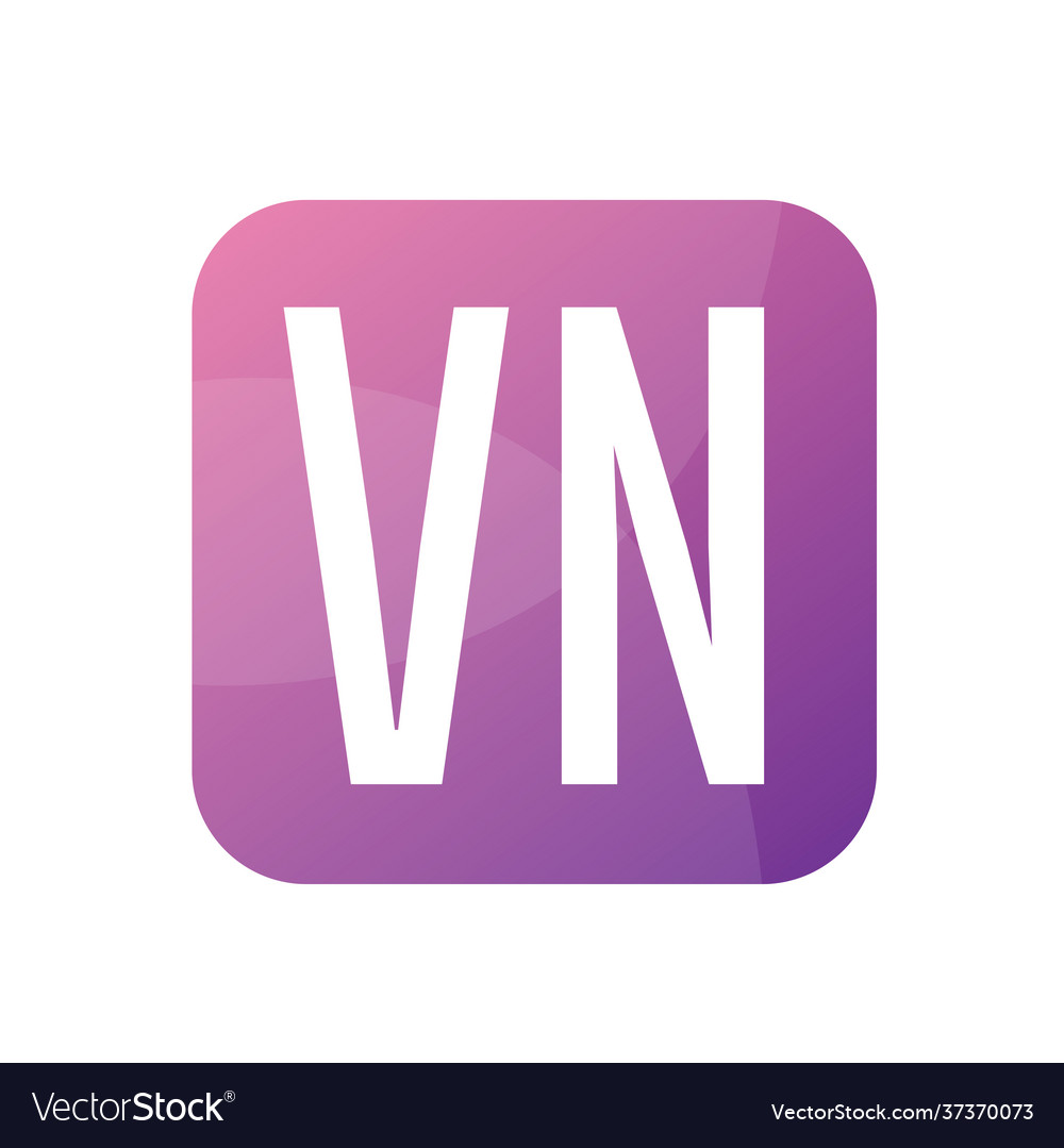 Vn letter logo design with simple style Royalty Free Vector Vn letter logo design with simple style Royalty Free Vector