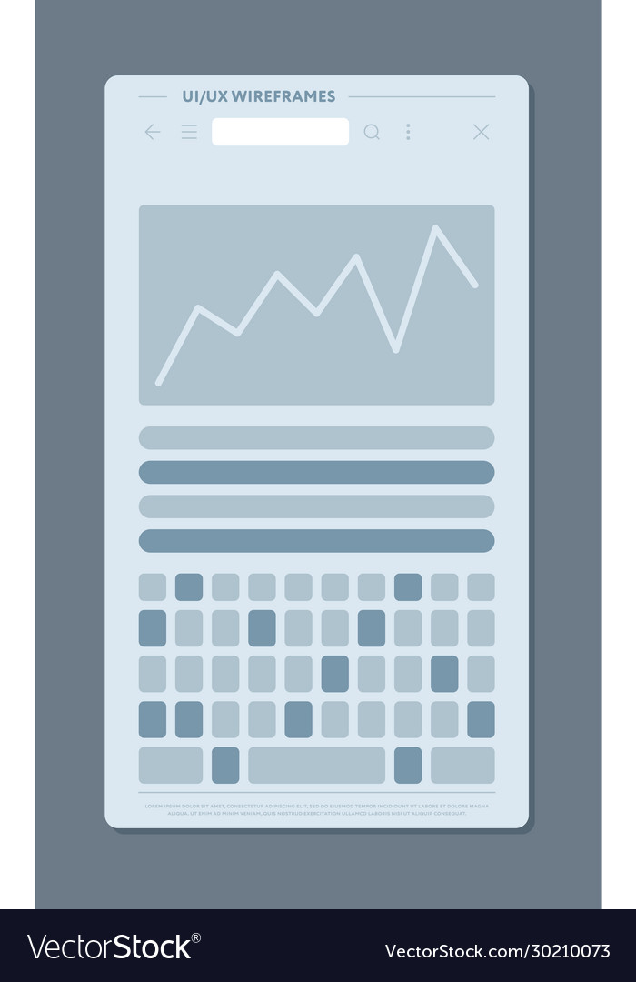 Web page with keyboard and scheme Royalty Free Vector Image
