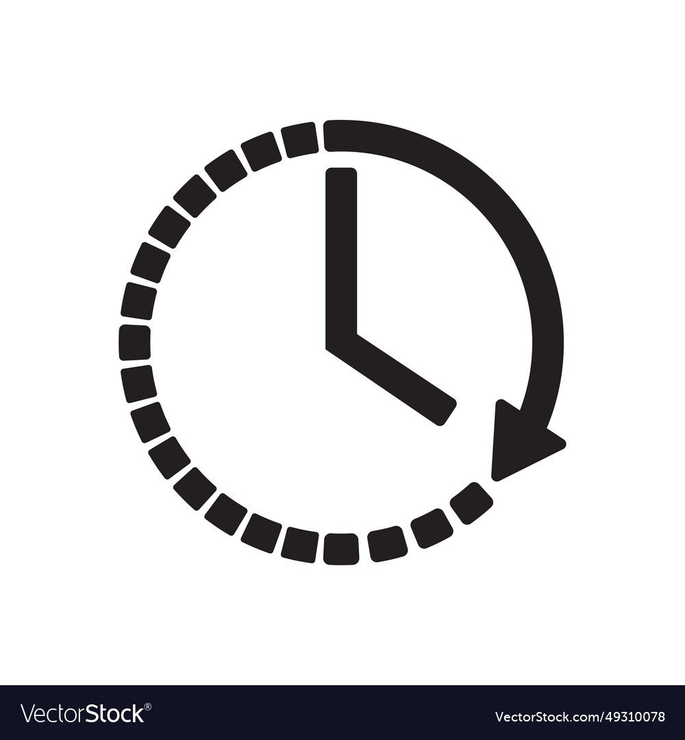 Clock countdown or timer icon in flat style Vector Image