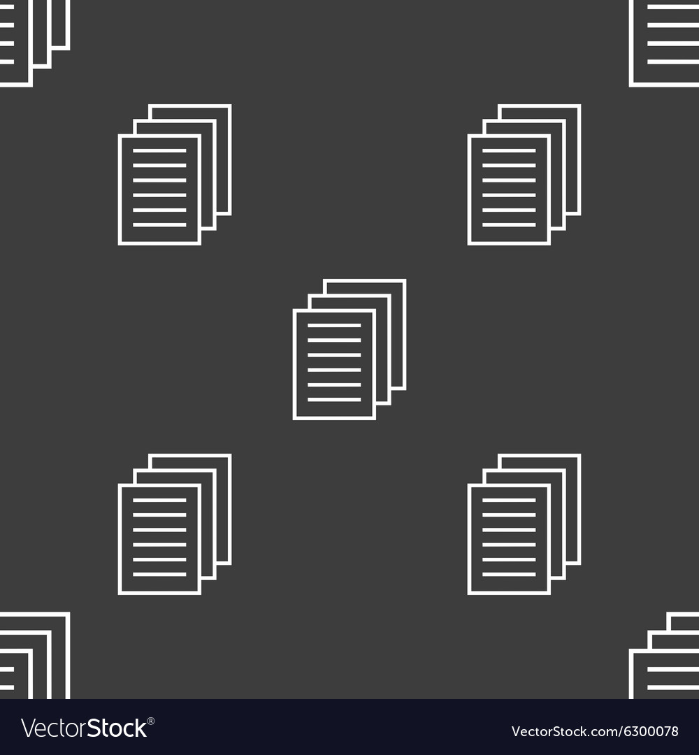 Copy file sign icon duplicate document symbol Vector Image