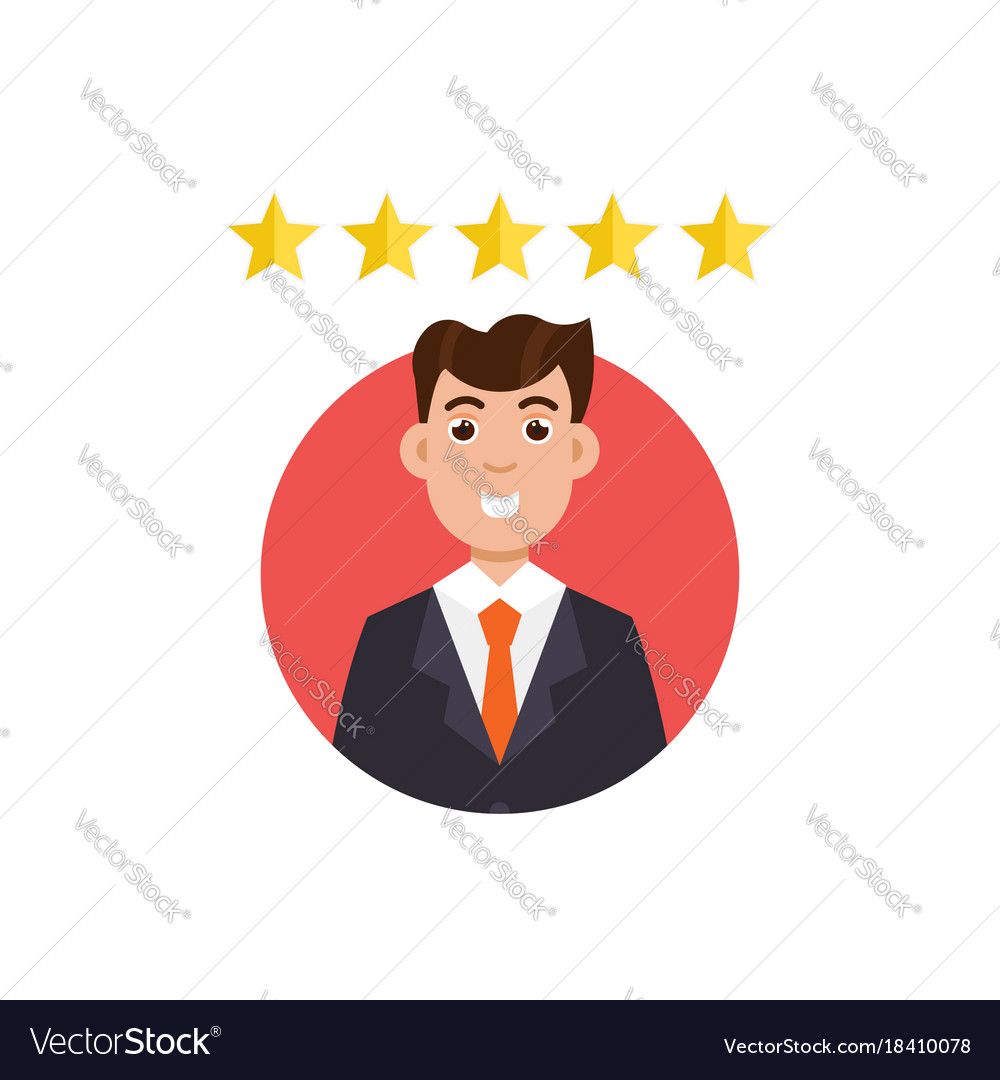 Customer review positive feedback concept Vector Image