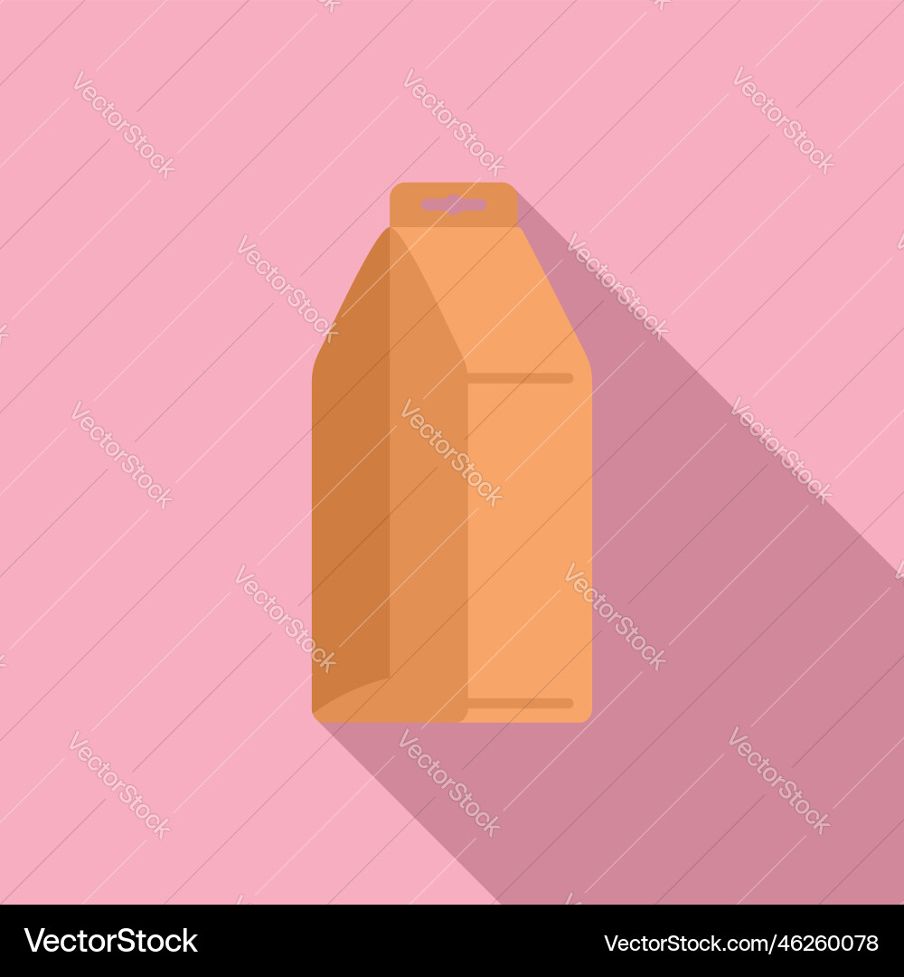 Fast food pack icon flat lunch bag Royalty Free Vector Image