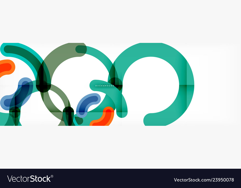 Linear design circle background Royalty Free Vector Image