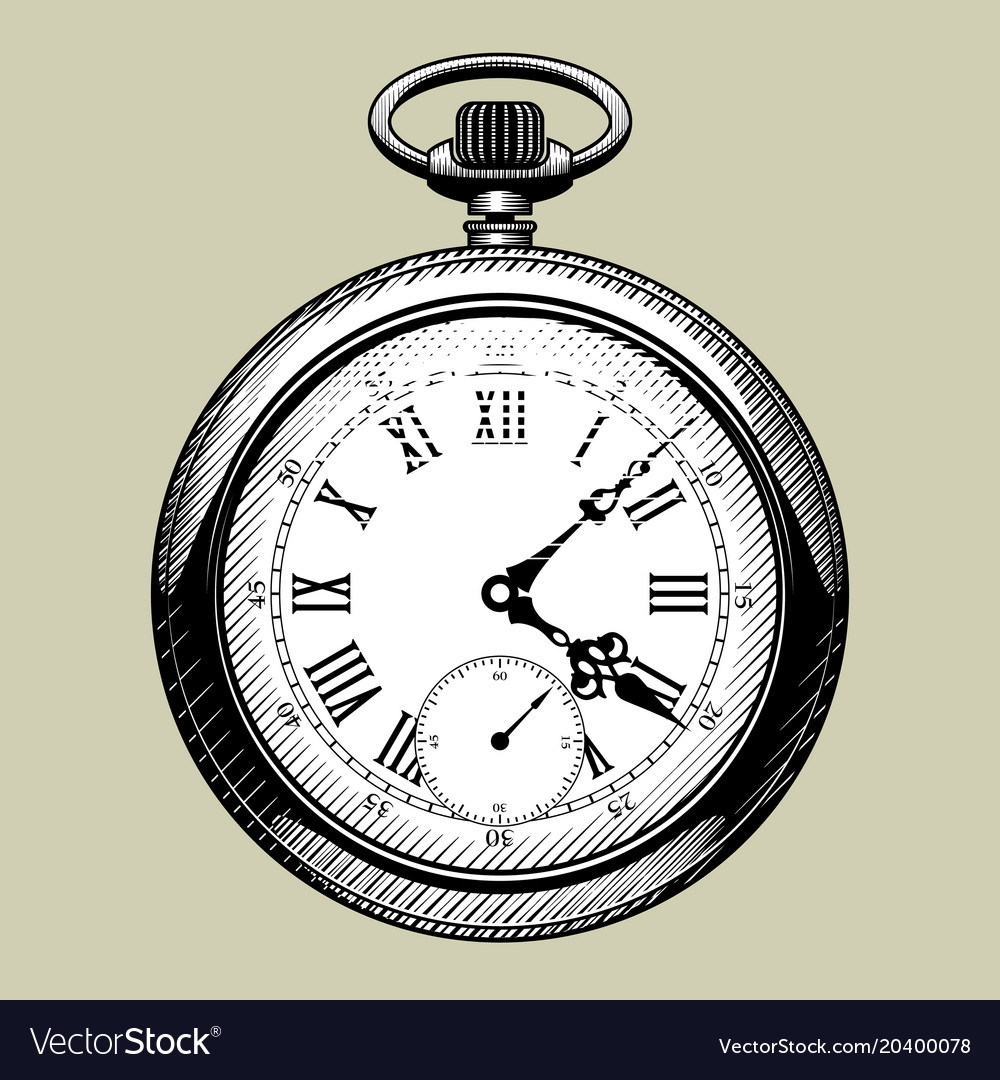 Retro pocket online watch