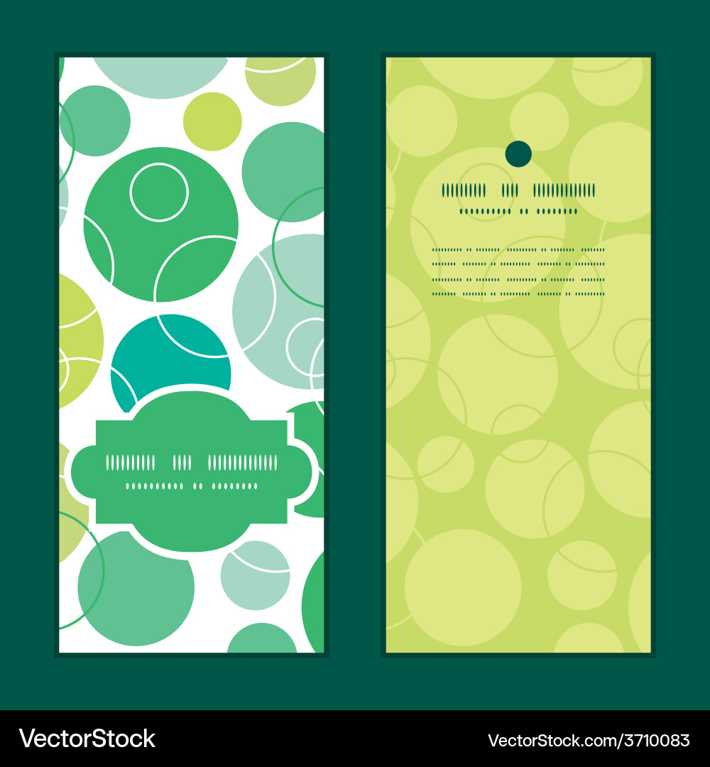 Abstract green circles vertical frame Royalty Free Vector