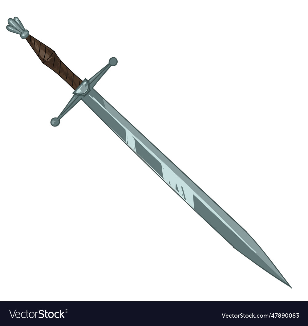 Ancient sword with handle medieval armour weapon Vector Image