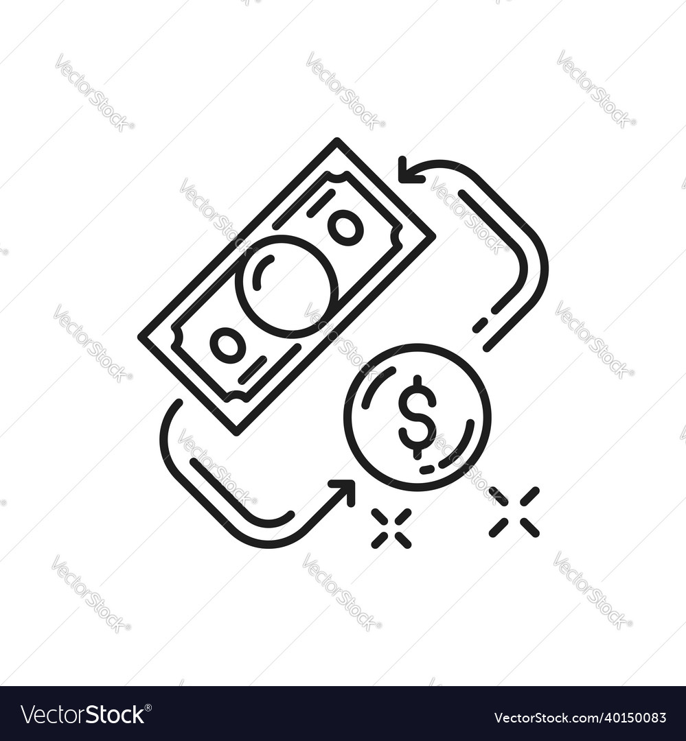 Exchange of money payments savings and investment Vector Image