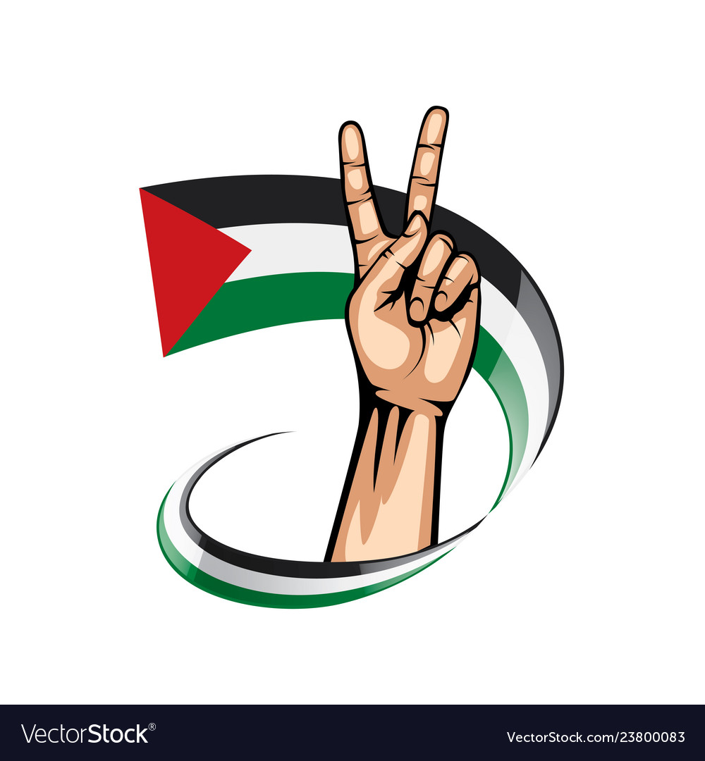 palestine-flag-and-hand-on-white-background-vector-image