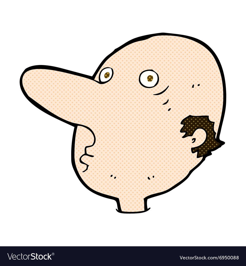 Comic cartoon balding man Royalty Free Vector Image