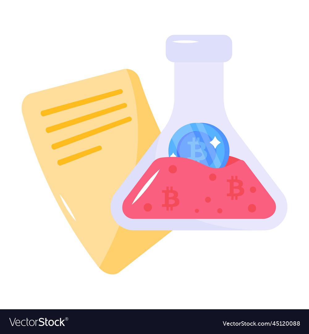 Ready to use flat icon of lab report Royalty Free Vector