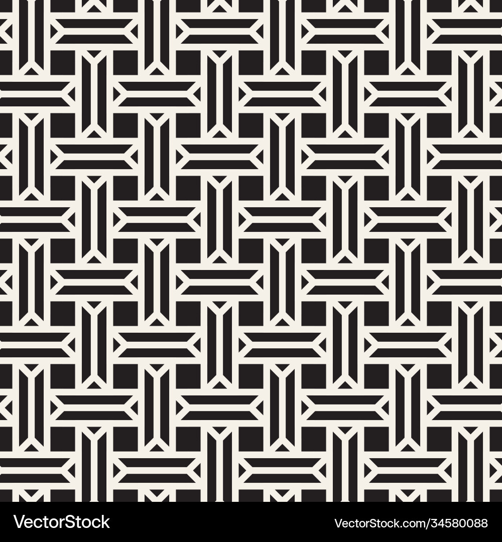Seamless pattern repeating geometric woven Vector Image
