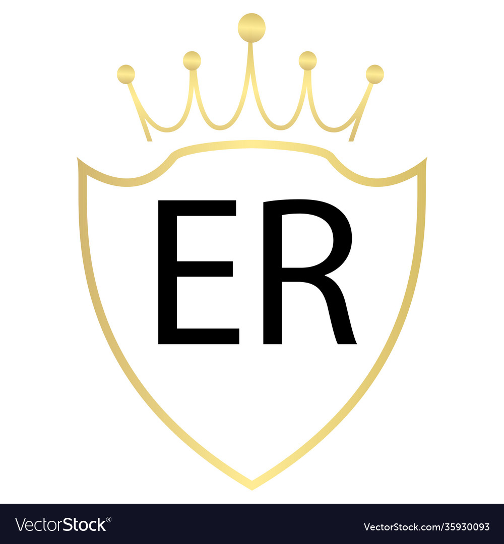 Er letter logo design with simple style Royalty Free Vector