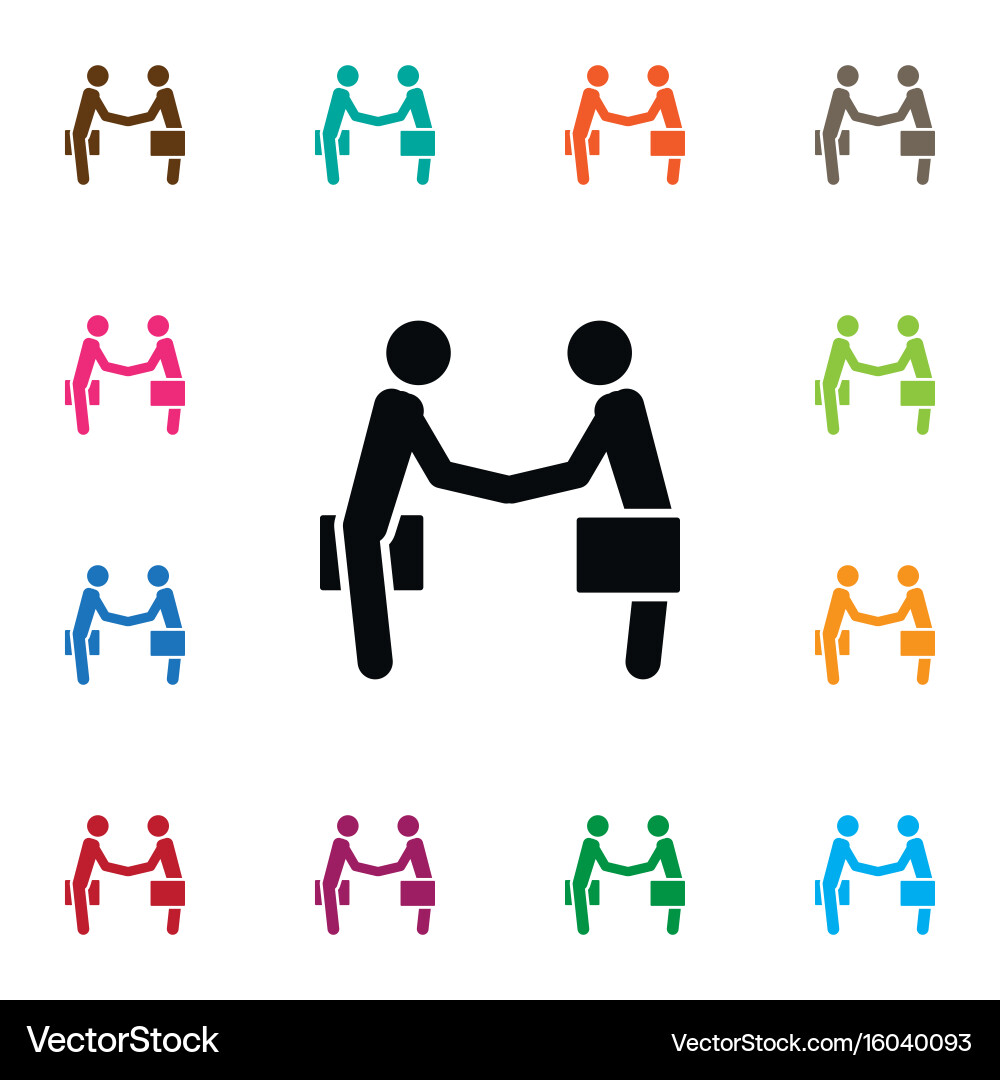 Isolated partnership icon handshake Royalty Free Vector