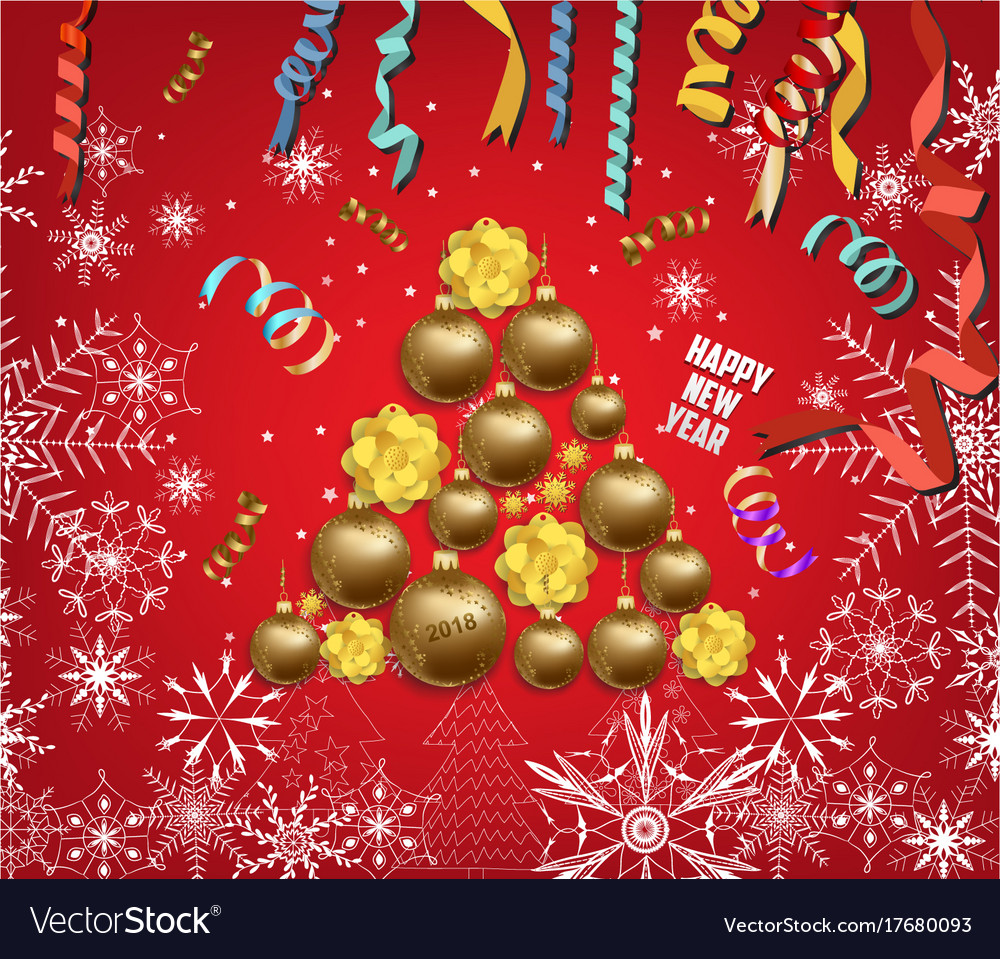 Luxury elegant merry christmas and happy new year Vector Image