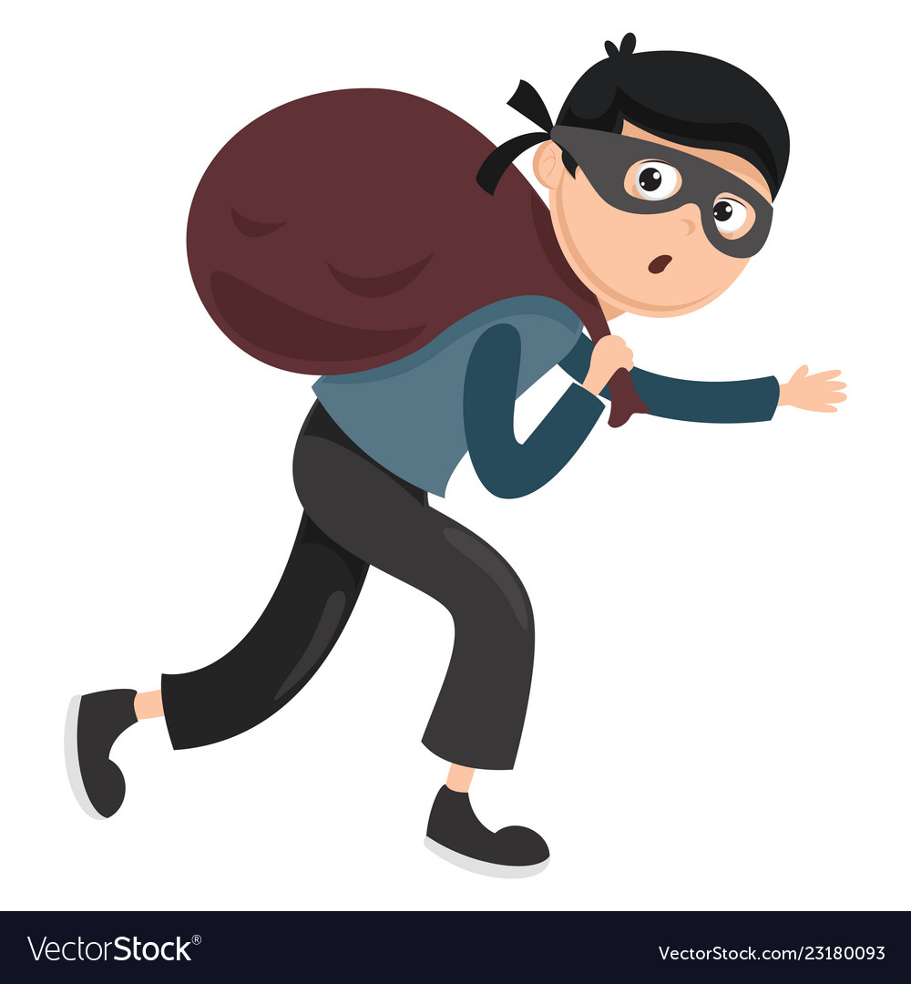 Of thief Royalty Free Vector Image - VectorStock