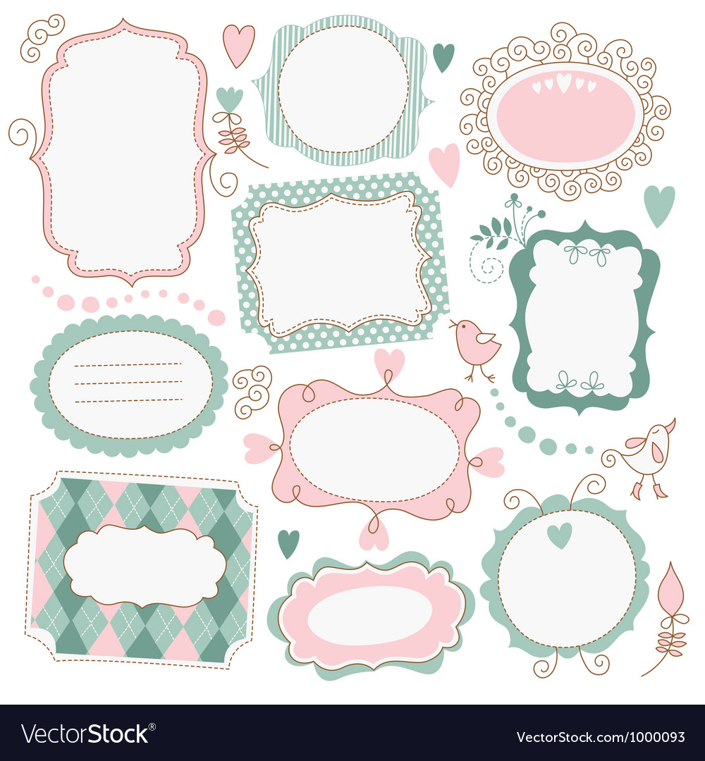 set of romantic frames
