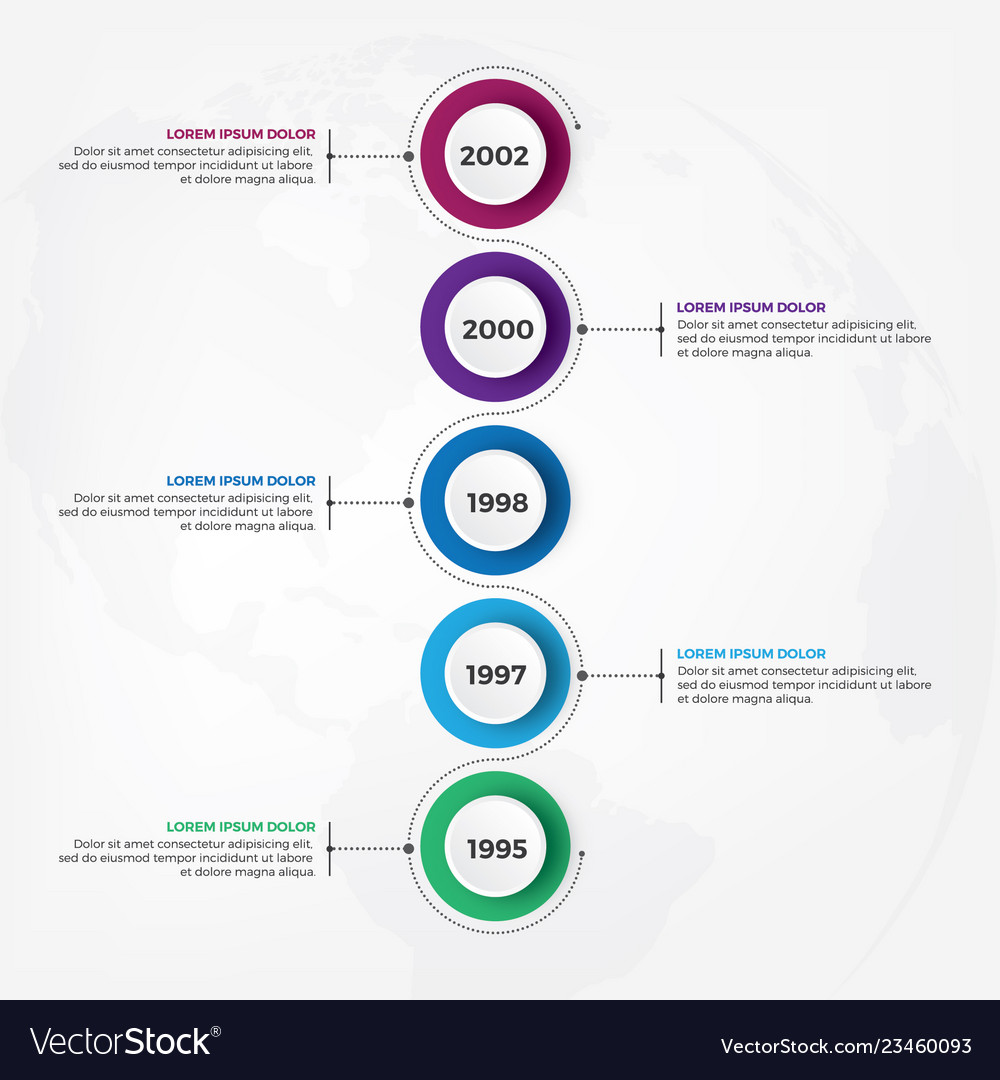 Vertical Timeline Infographic Design Template Vector Image 0938