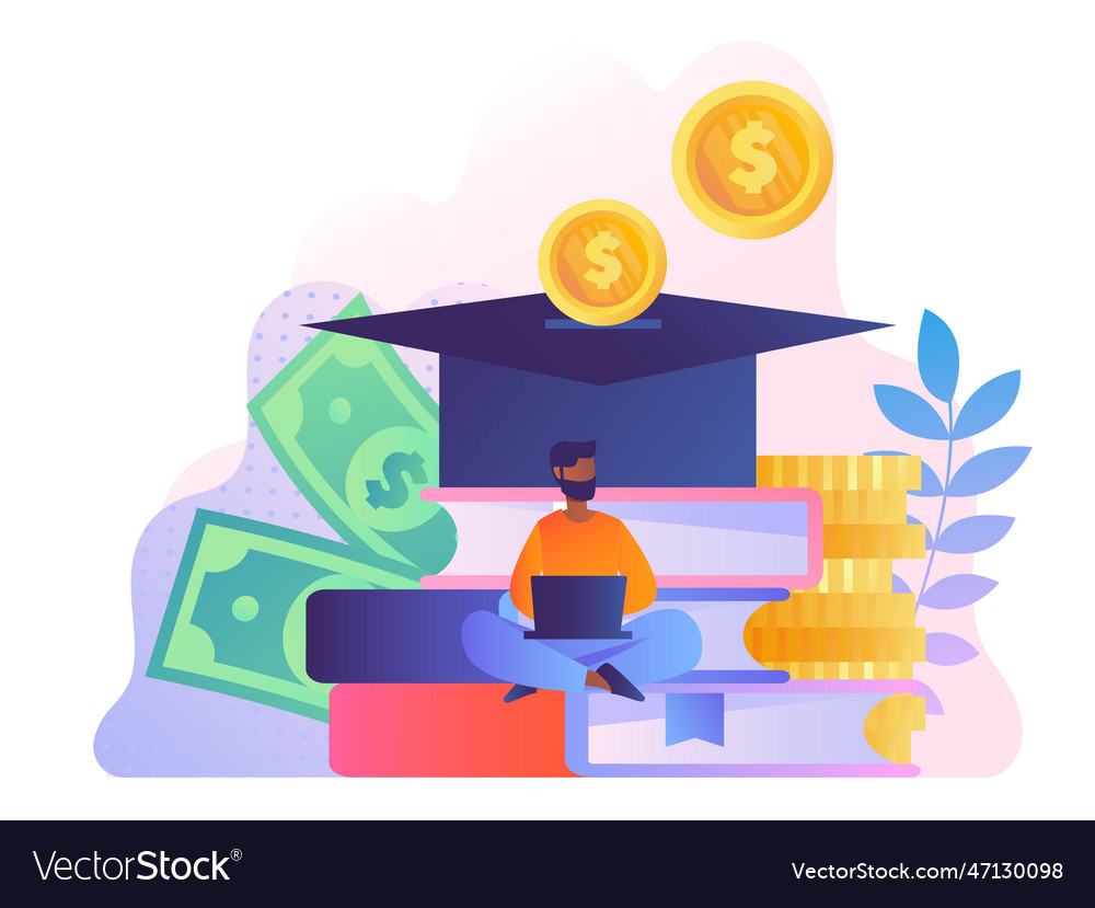 Education loan concept Royalty Free Vector Image