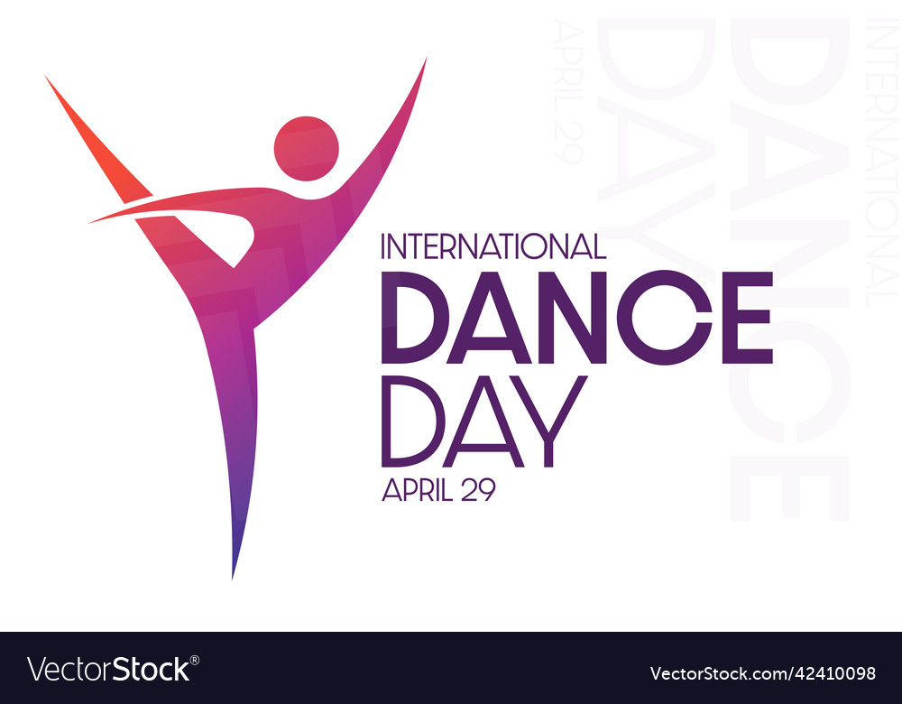 International dance day april 29 Royalty Free Vector Image