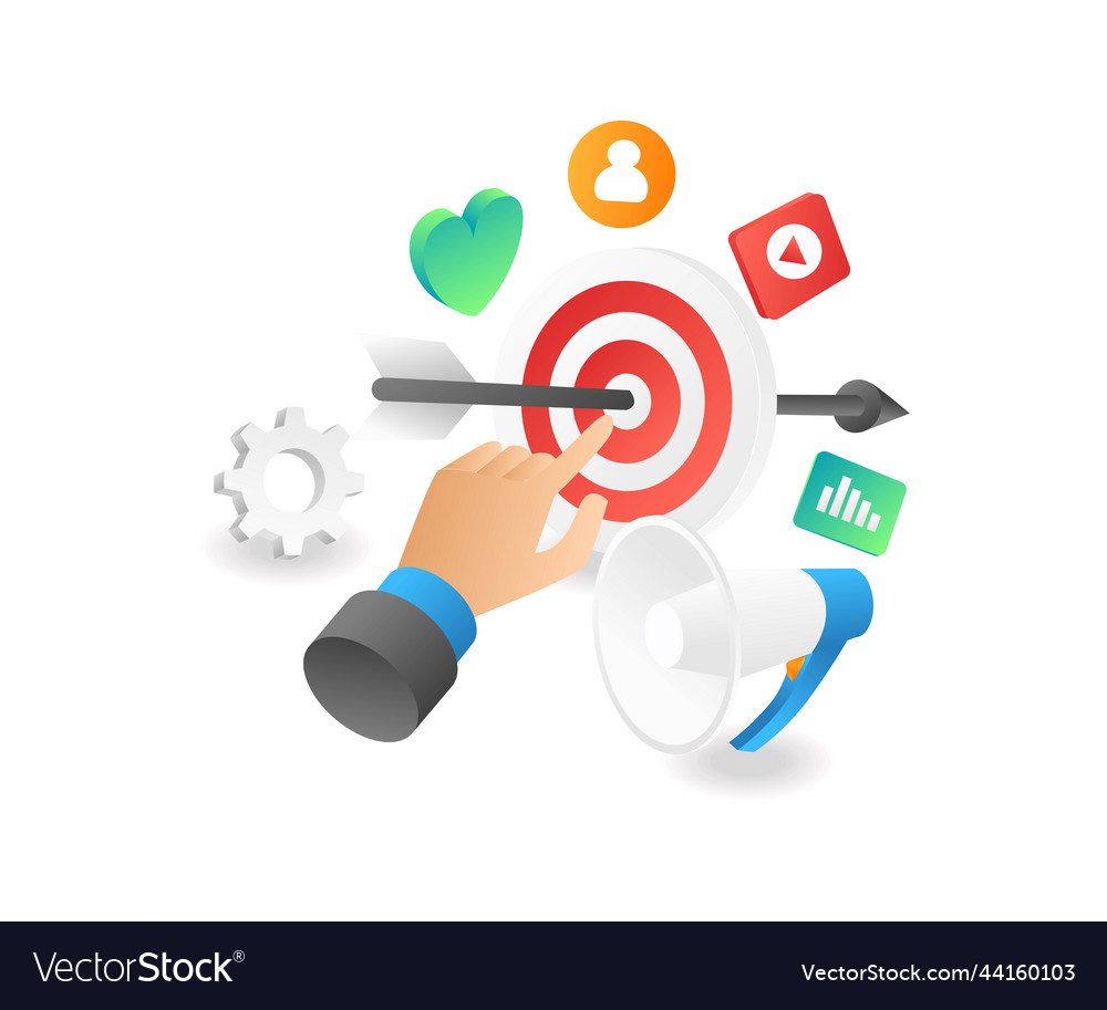 Business development target campaign Royalty Free Vector