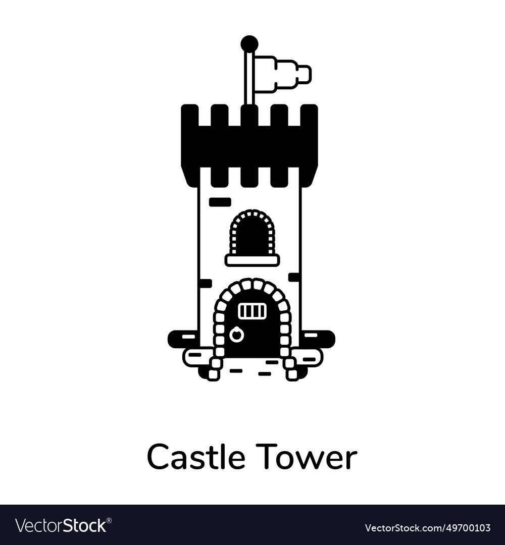 Castle tower Royalty Free Vector Image - VectorStock