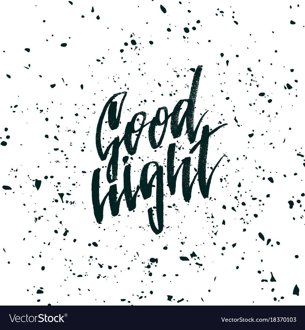 Good night inspirational quote about life Vector Image