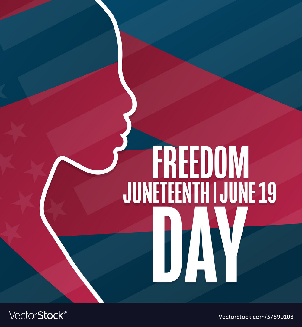 Juneteenth freedom day june 19 holiday concept Vector Image