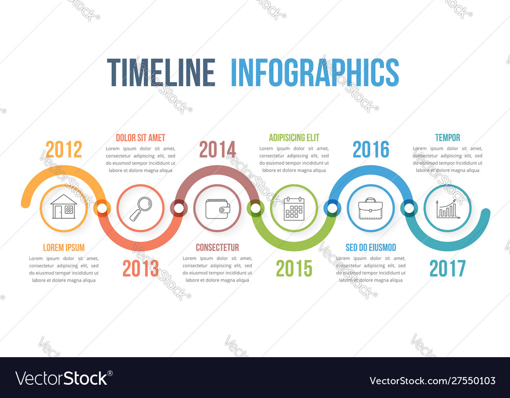 Timeline infographics Royalty Free Vector Image