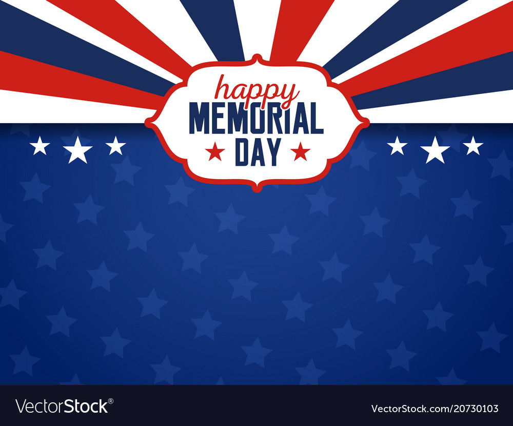 Usa memorial day background Royalty Free Vector Image