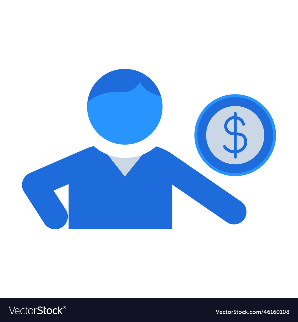 Banker avatar pictogram business people icon Vector Image