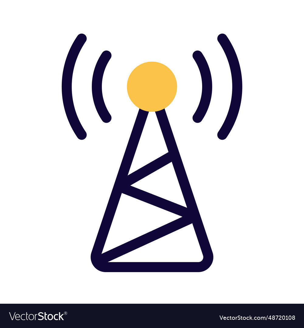 Cellular network from tower connectivity isolated Vector Image