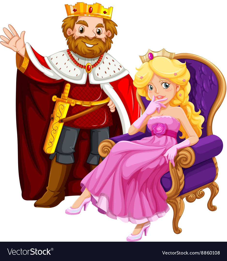 King And Queen On Chair Royalty Free Vector Image