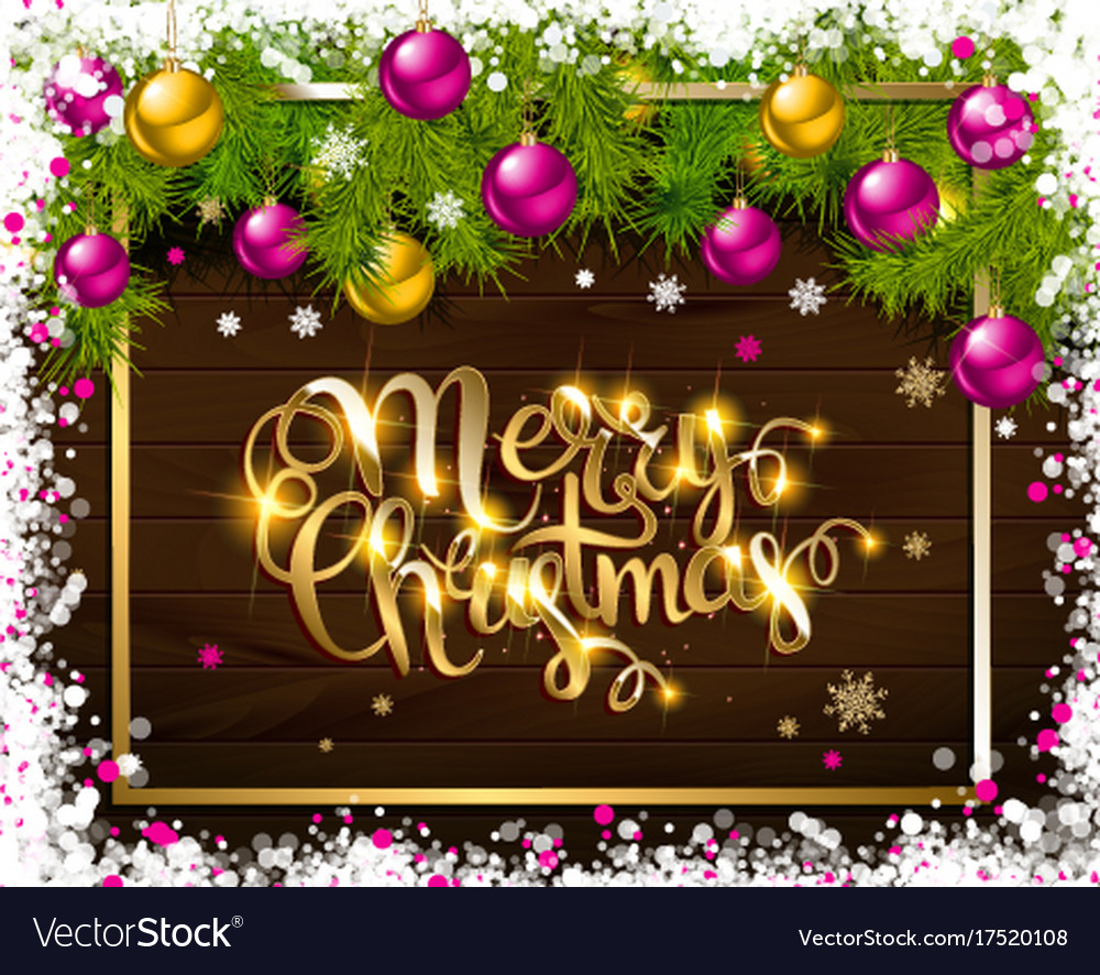 Merry christmas cold lettering Royalty Free Vector Image