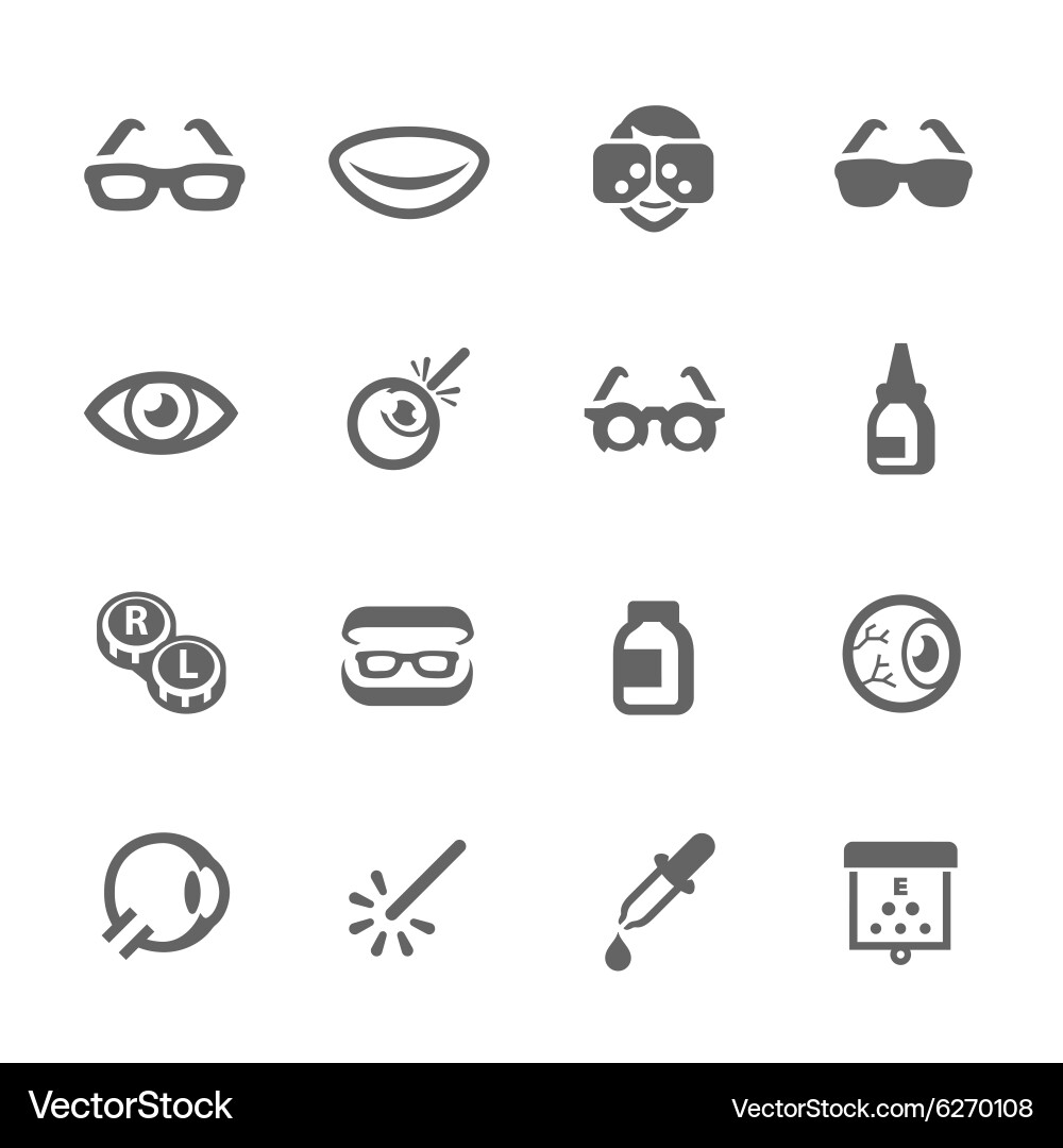 Optometrie Icons Lizenzfreies Vektorbild - VectorStock