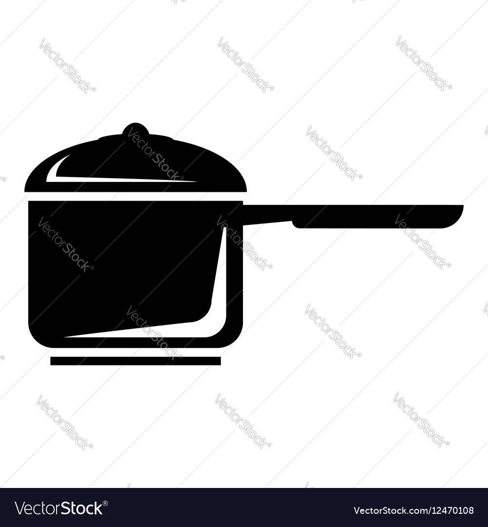 Pan with handle icon simple style Royalty Free Vector Image