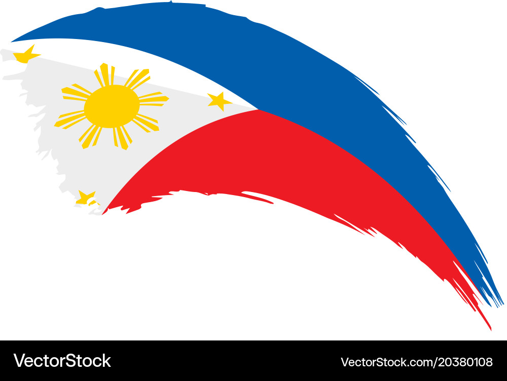 Philippines flag Royalty Free Vector Image - VectorStock