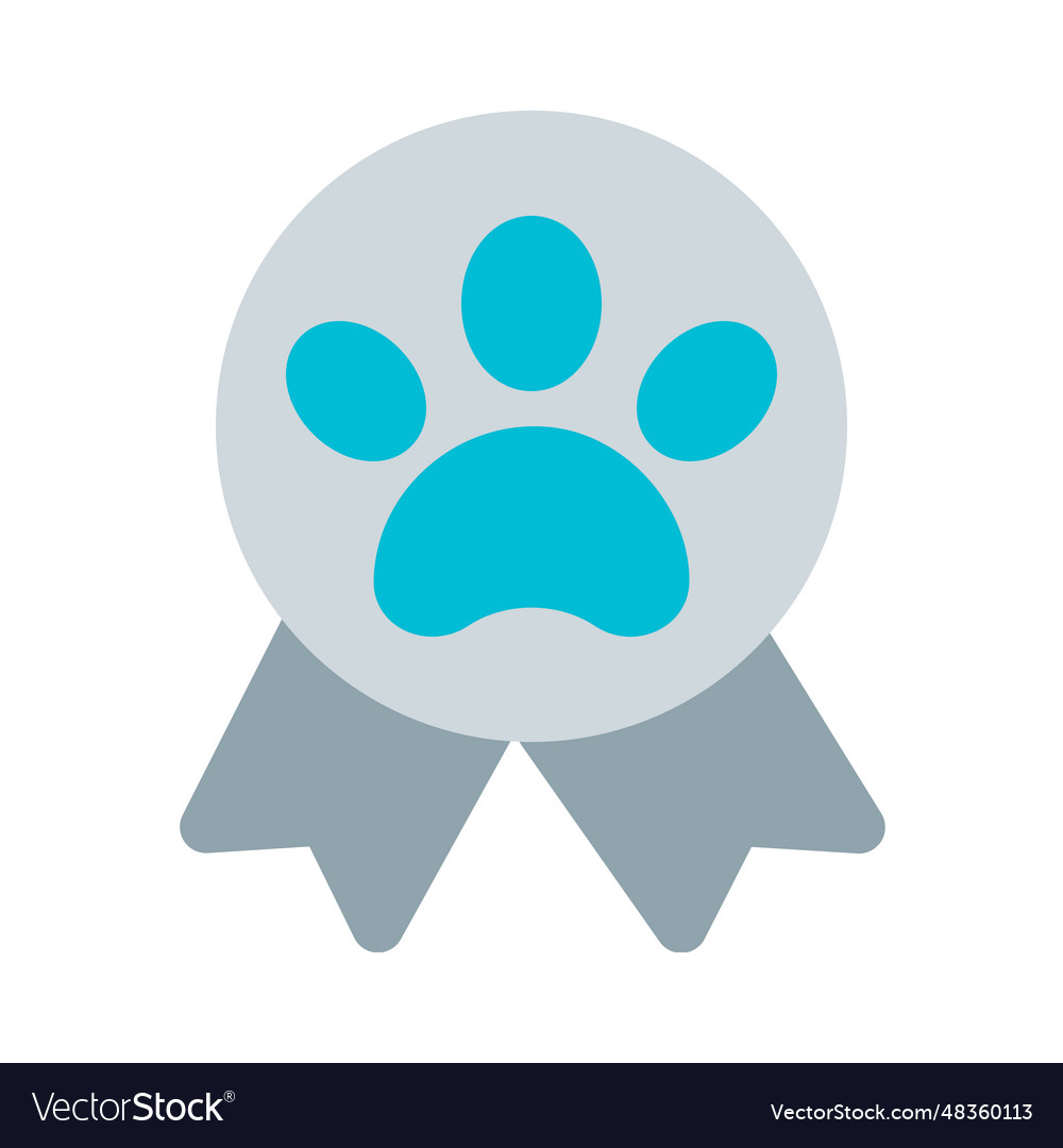 Badge of animal for identification Royalty Free Vector Image