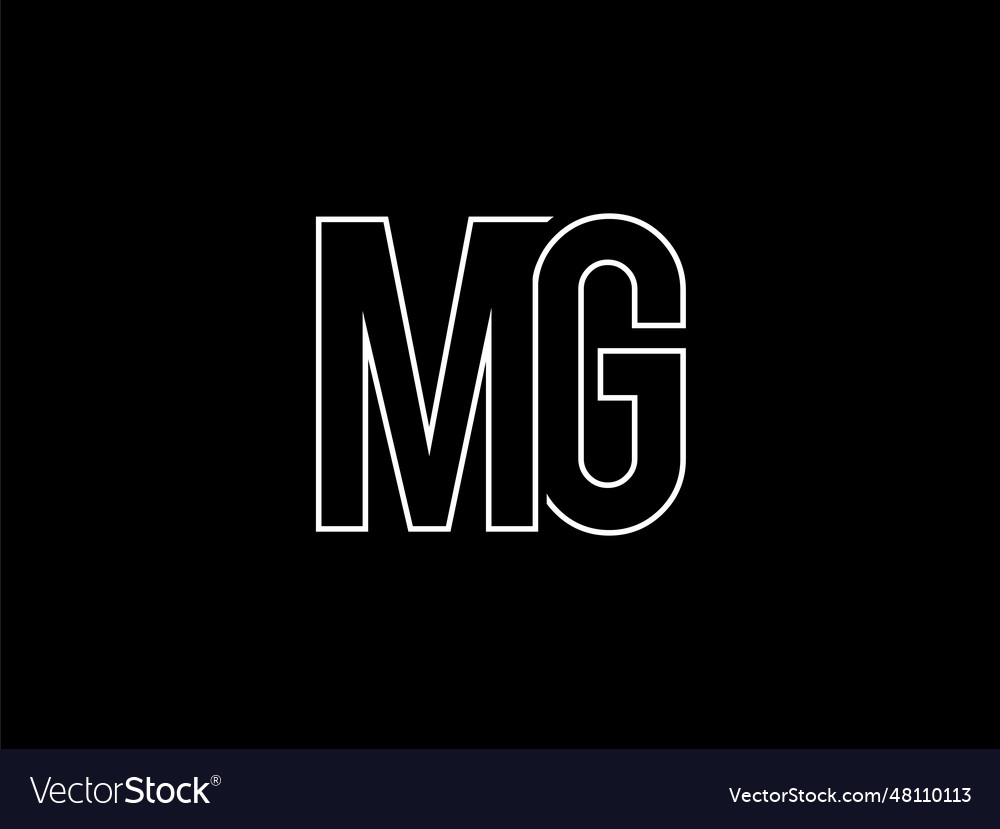 Initial mg letter logo design template monogram Vector Image