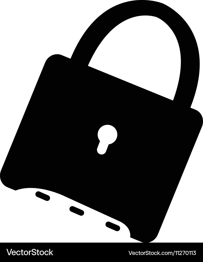 Isolated lock icon Royalty Free Vector Image - VectorStock